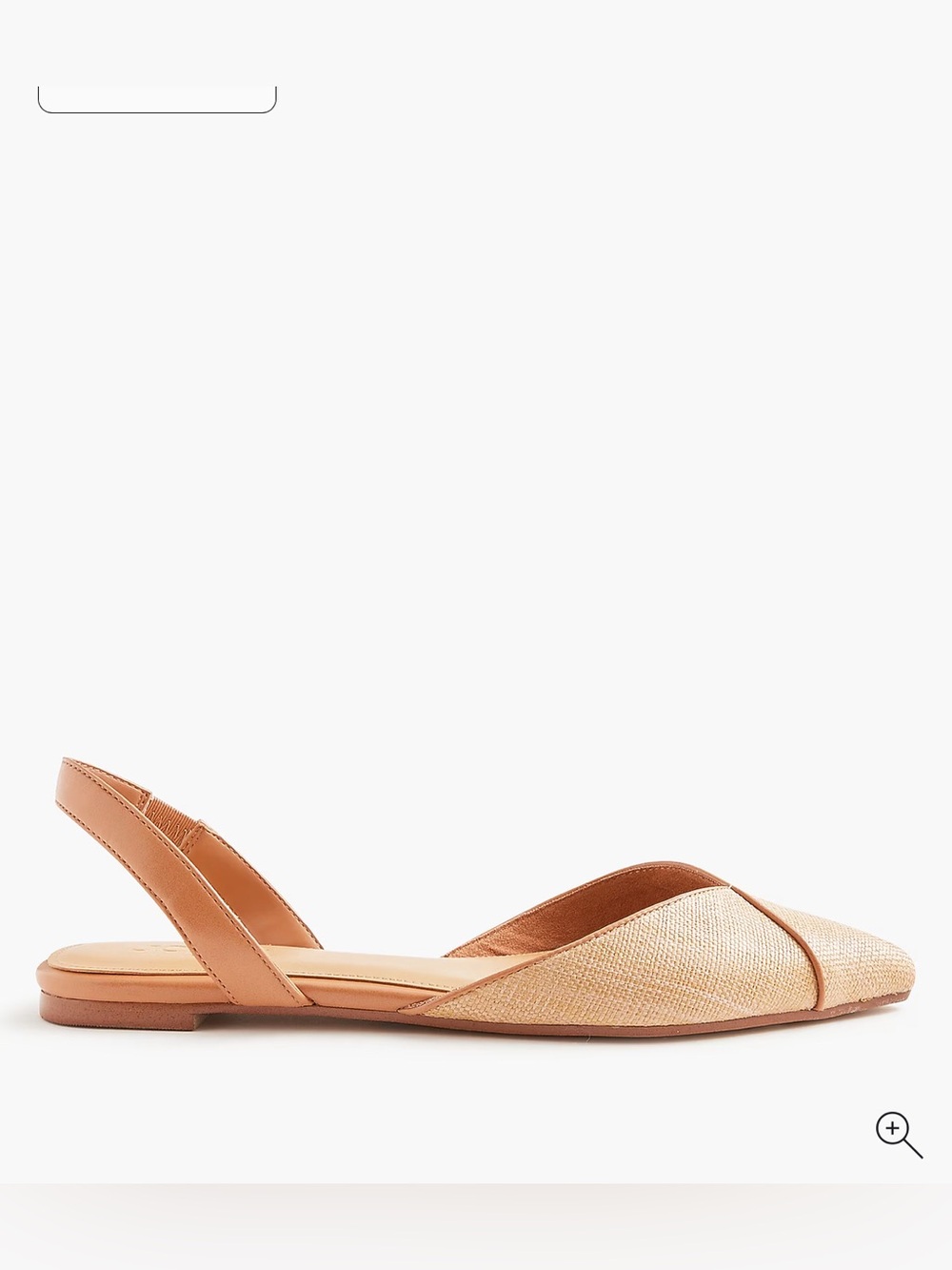 J. Crew Factory Tan Pointed-Toe Slingback Flats - Picture 3 of 3